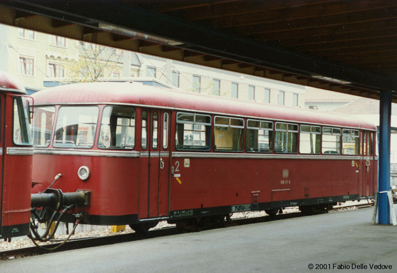 Schienenbus-Steuerwagen 996 747-2 in Memmingen